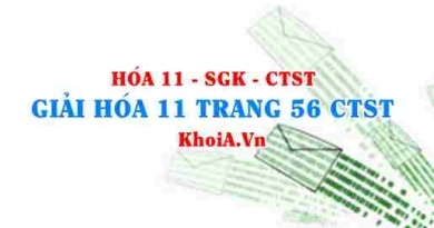 Giải Hóa 11 trang 56 Chân trời Sáng tạo